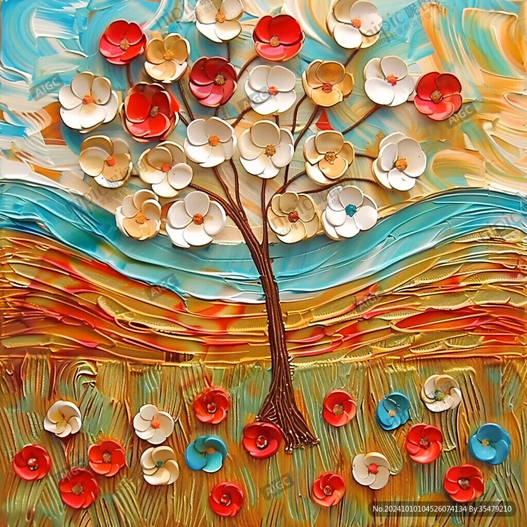 3d立体画苹果树