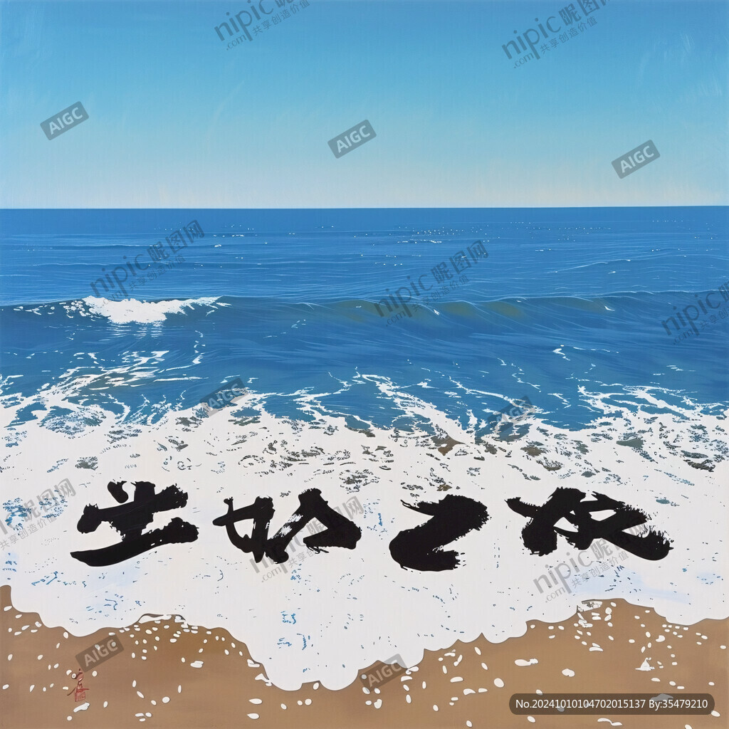沙滩字海誓山盟