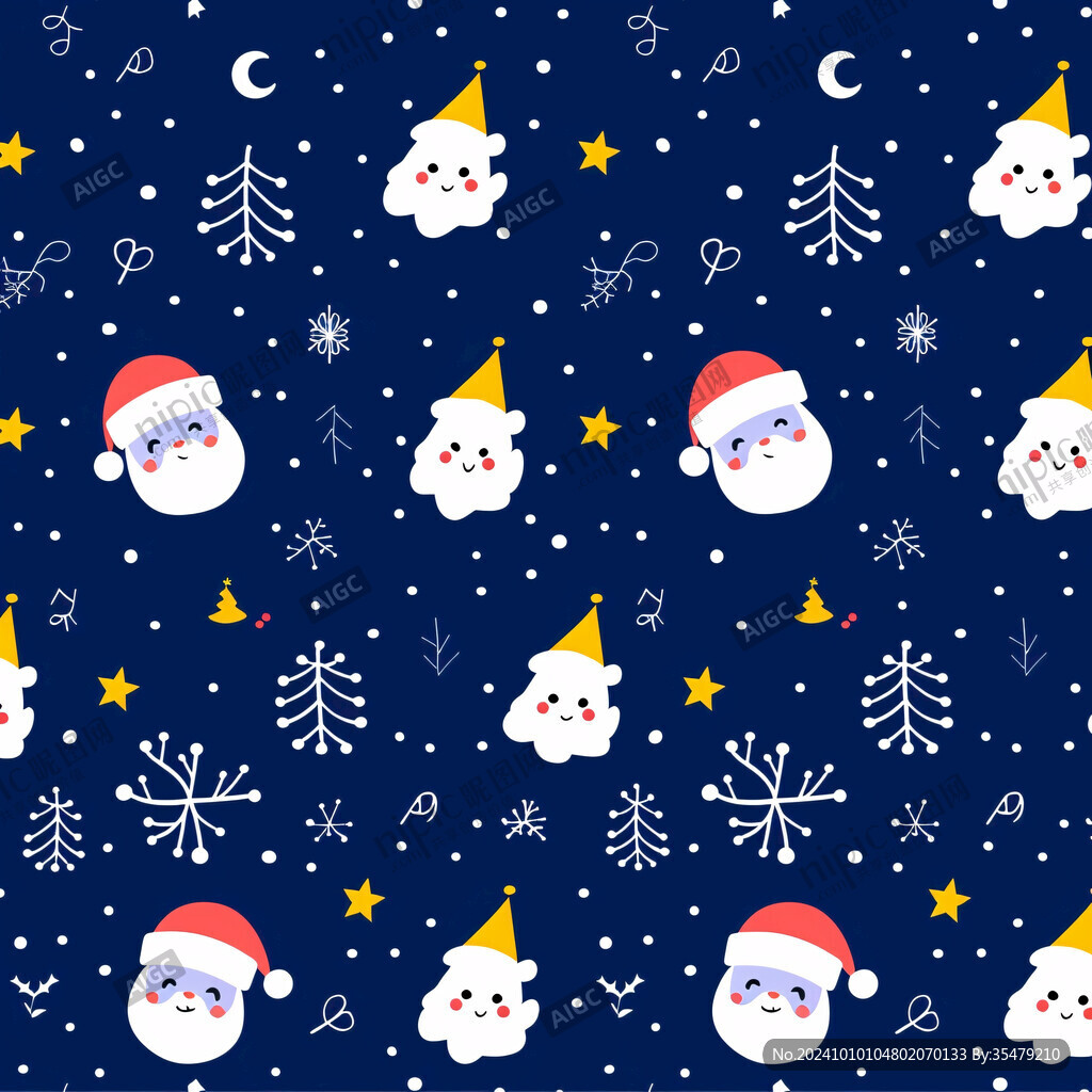 圣诞小动物图案