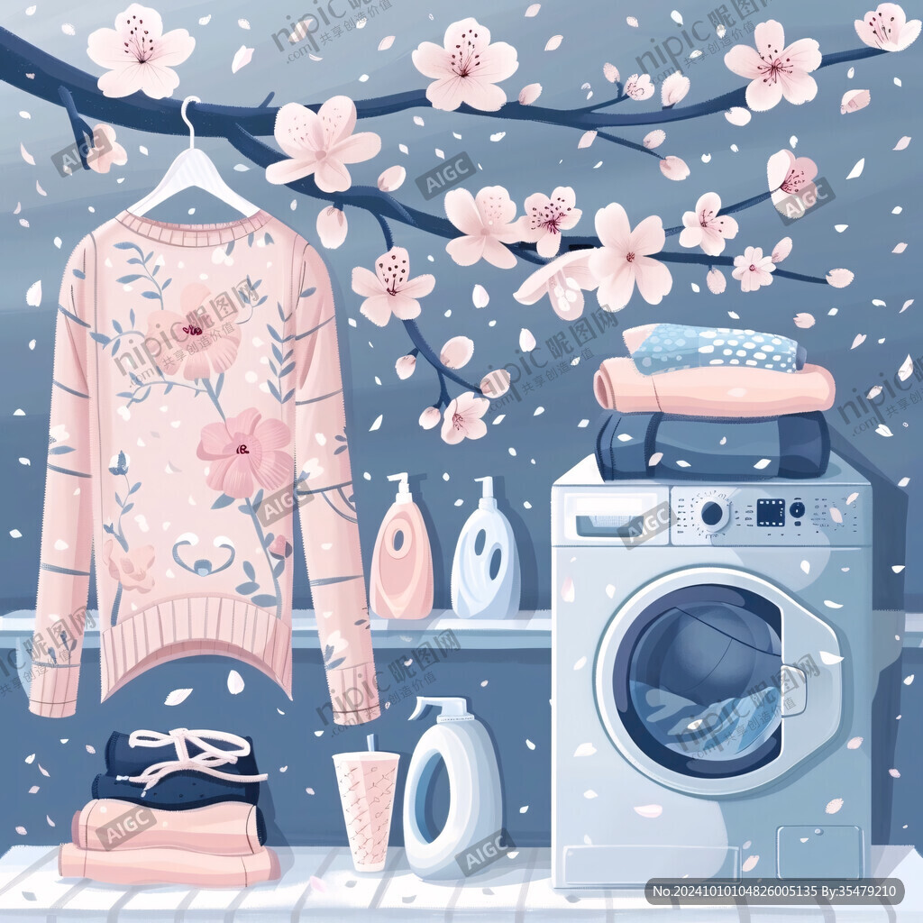 洗衣服插画