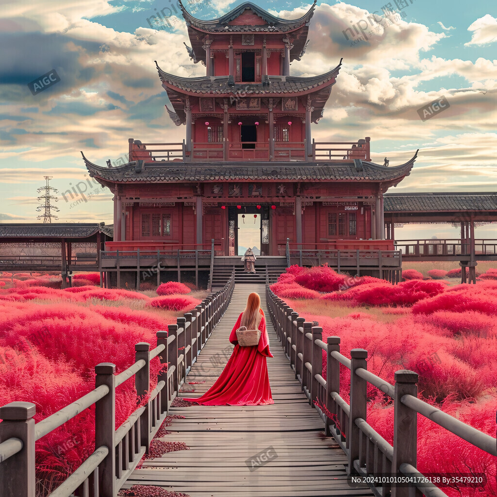 亭台楼阁鸿运当头