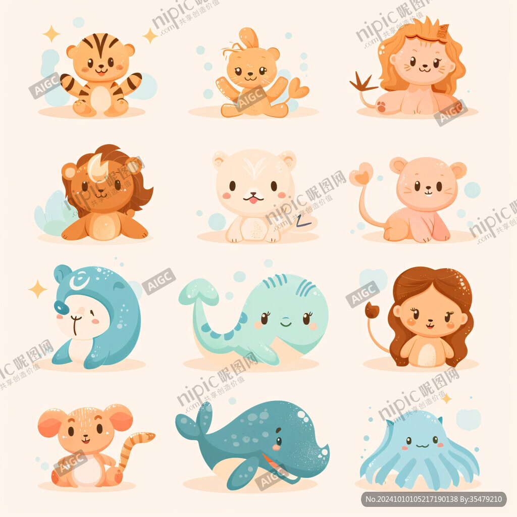 动物卡通形象宝宝