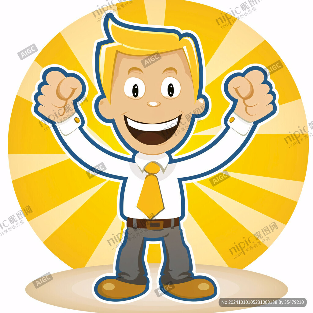 开心卡通人物素材