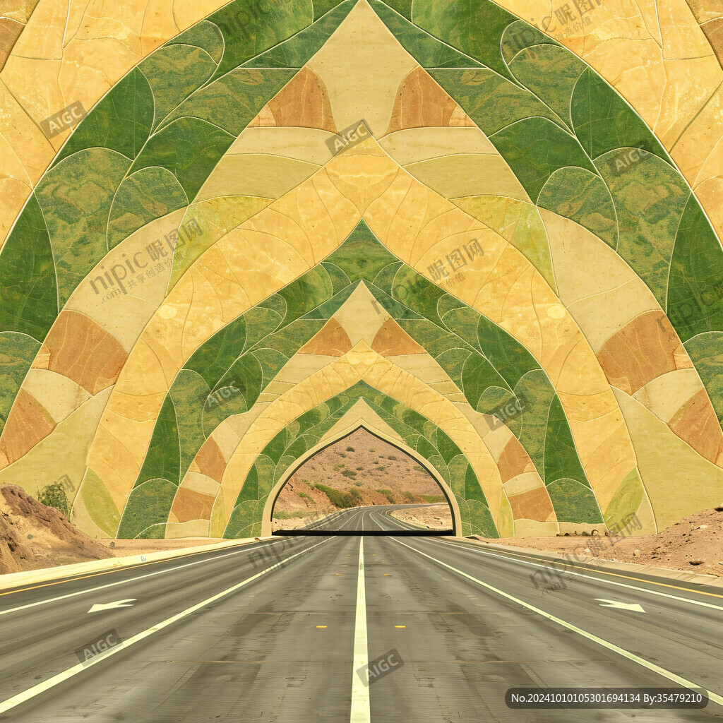 欧式装饰画时光隧道