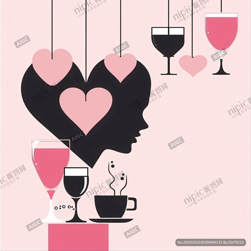 情人节酒水图片