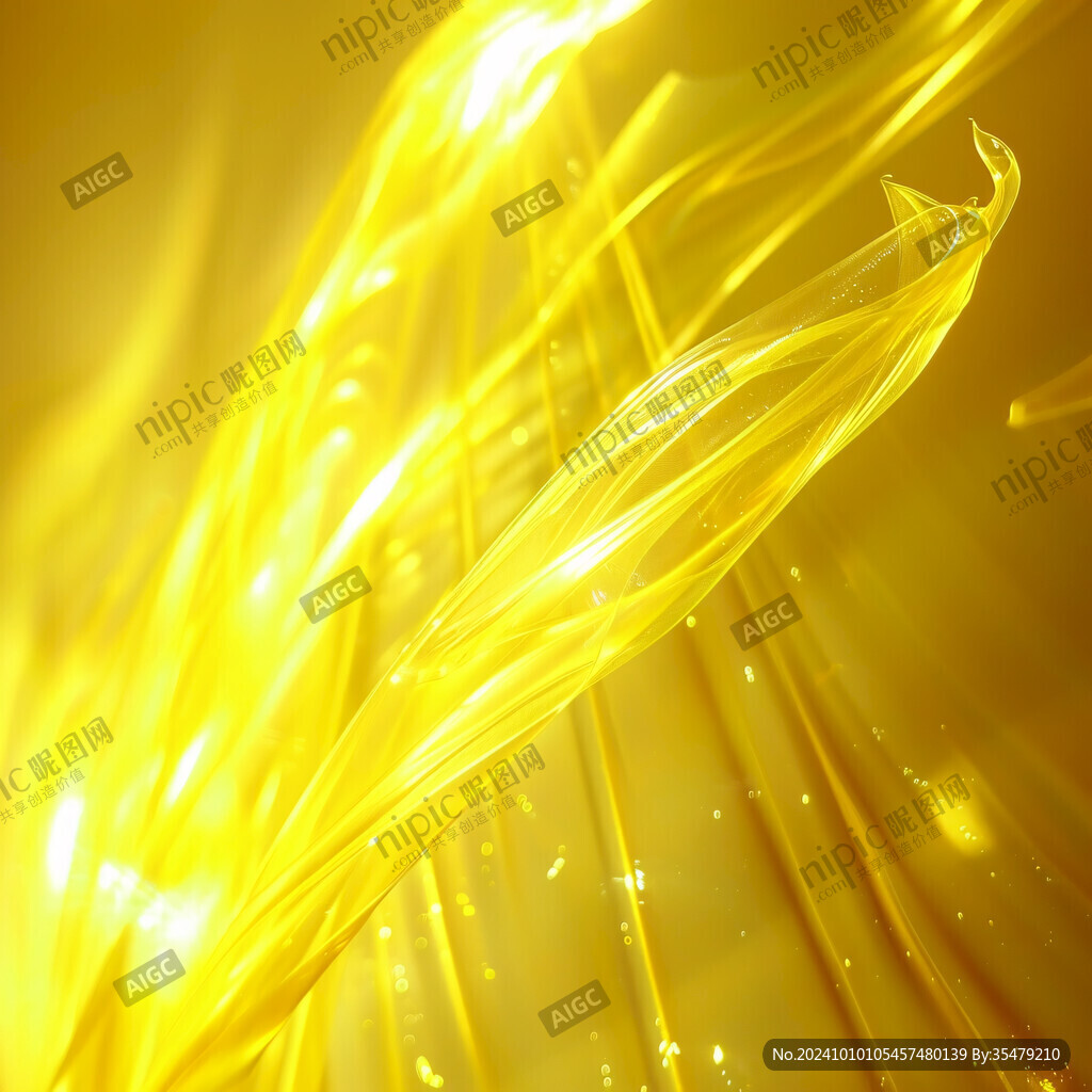 金色轻纱动感线条