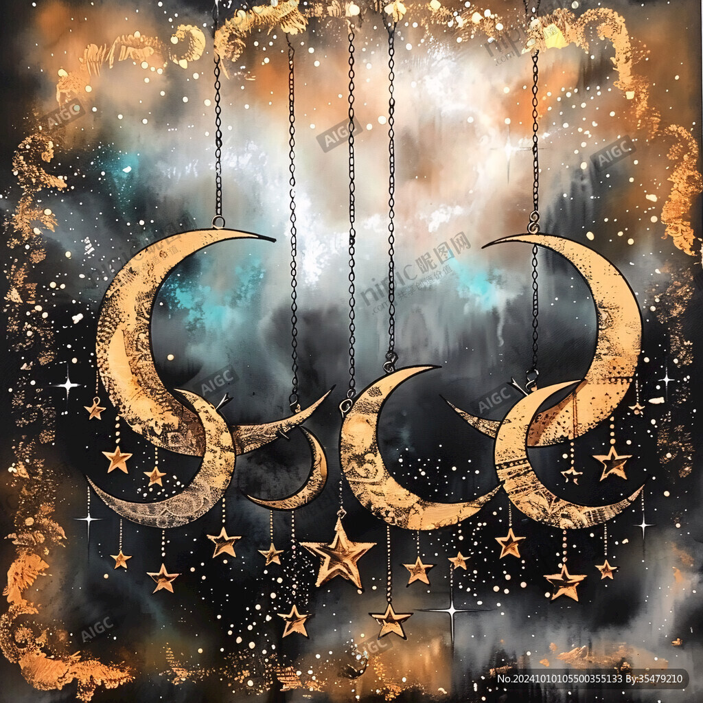 星星月亮装饰