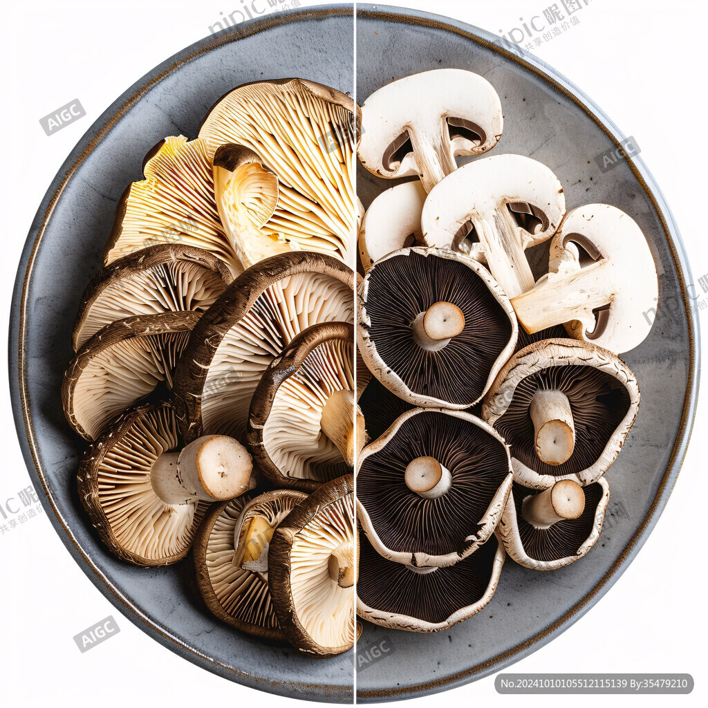 菌菇拼盘全景图片