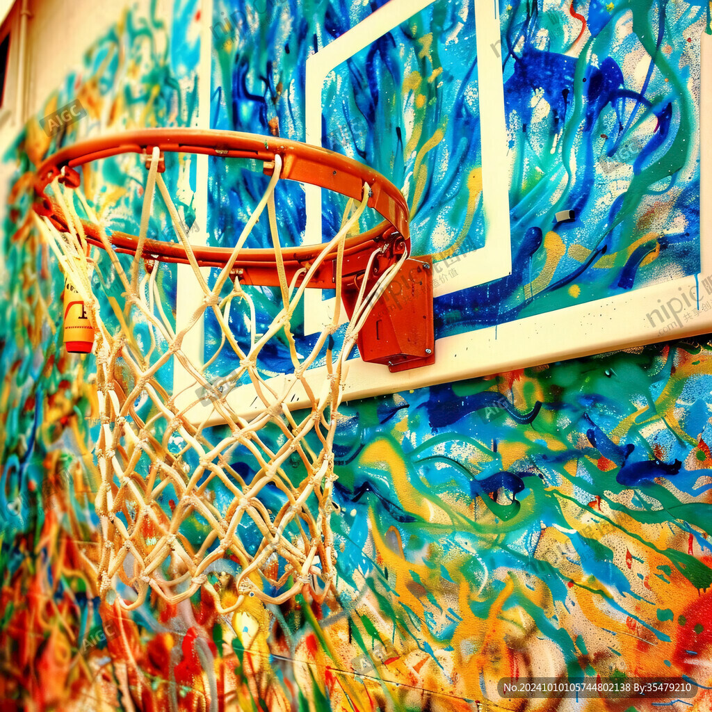 篮球墙画