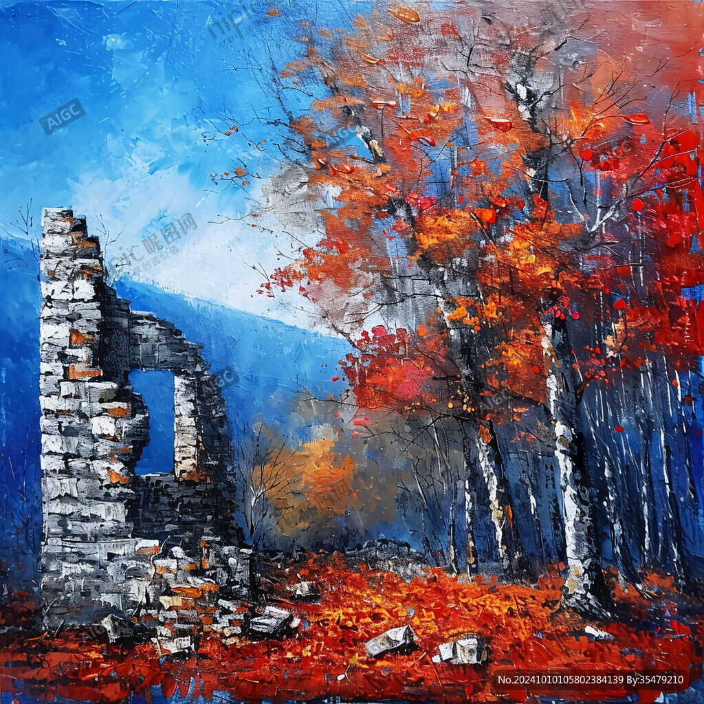 枫林油画艺术画