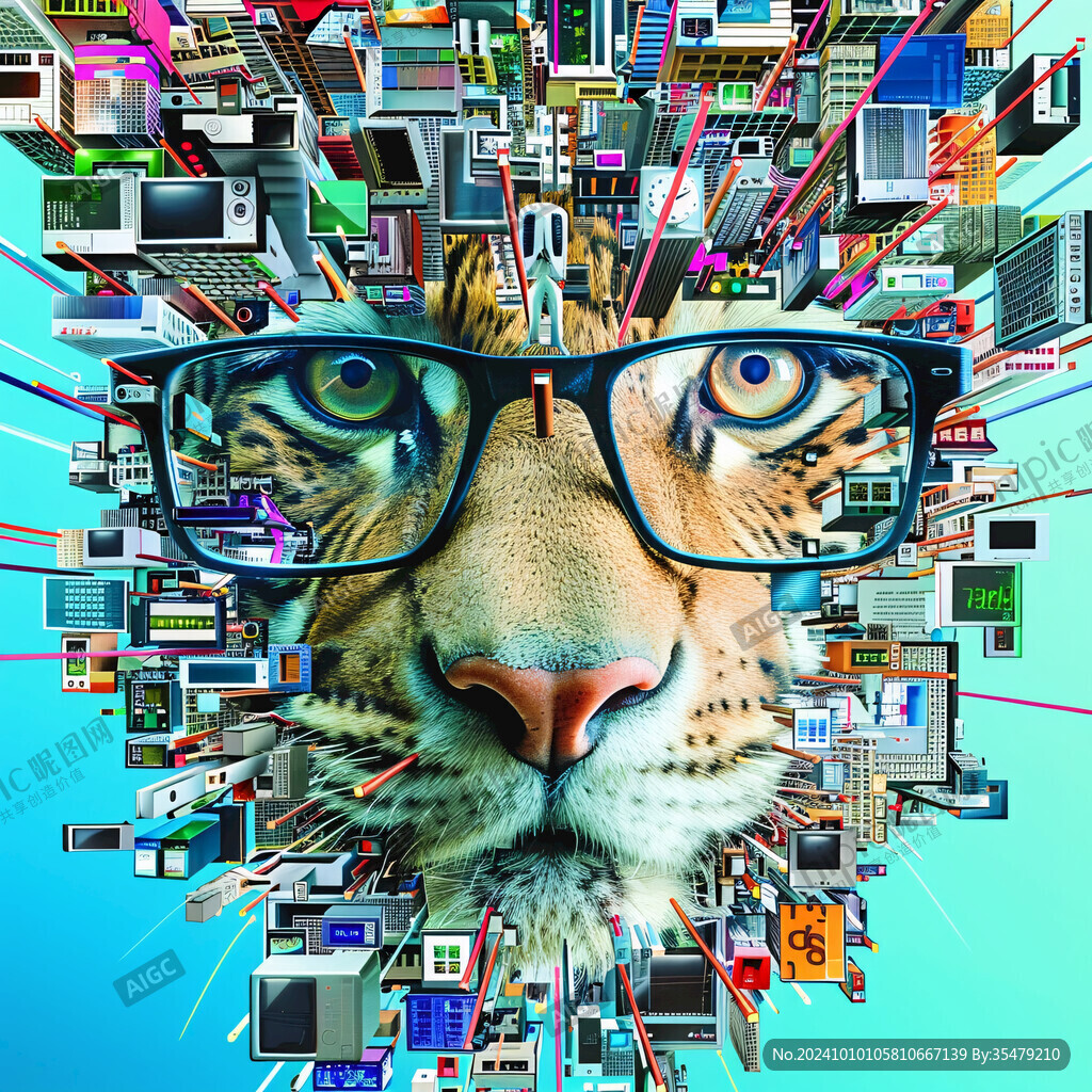 智能城市装饰画