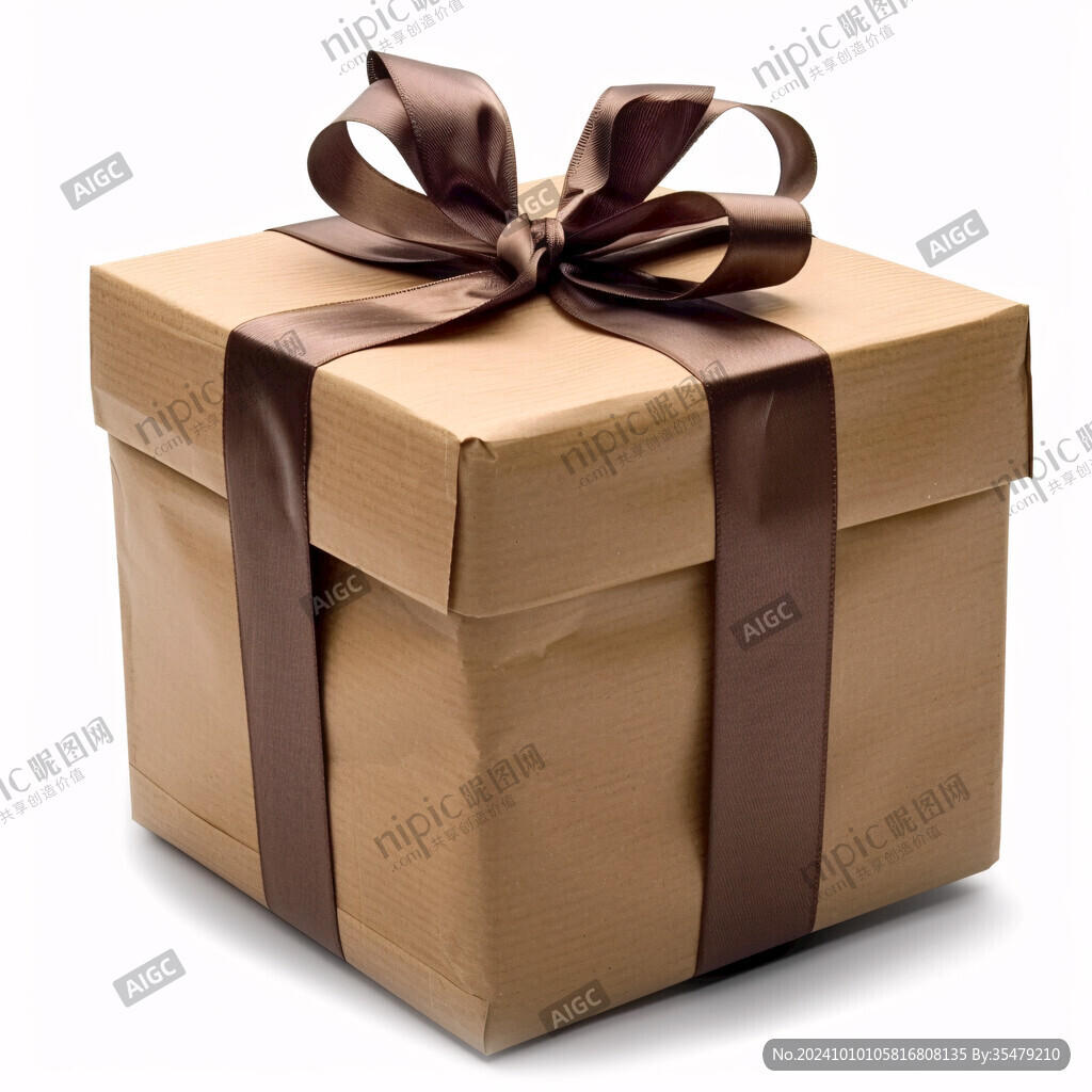 金色礼品包装盒素材