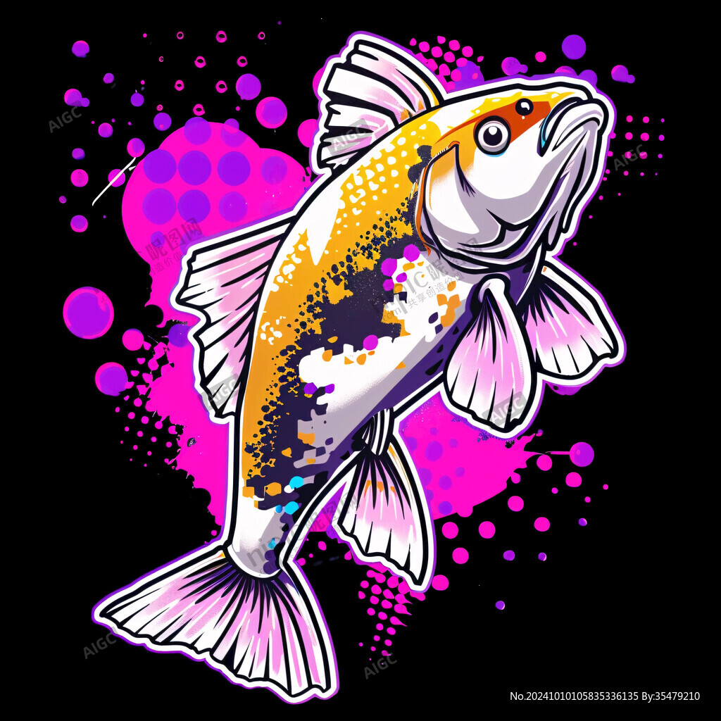 鱼素材印花图案