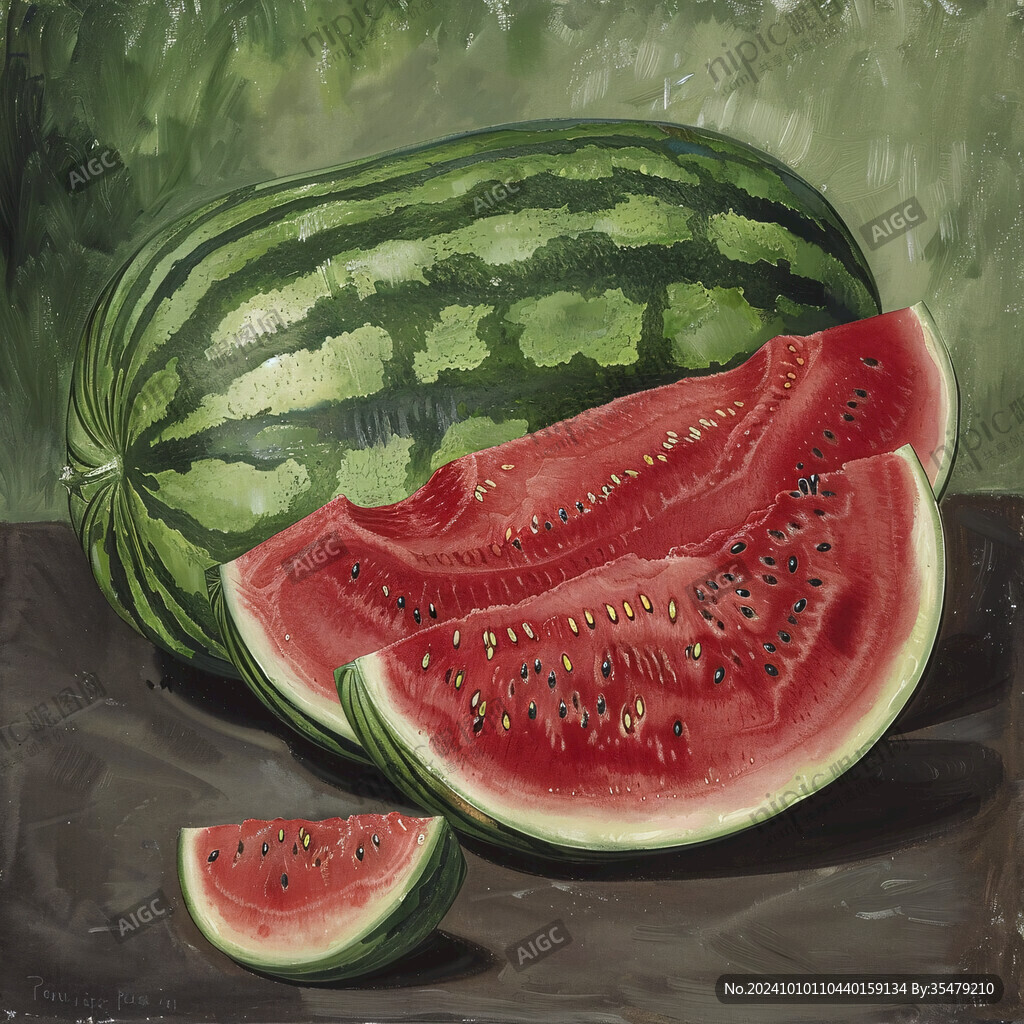 西瓜装饰画