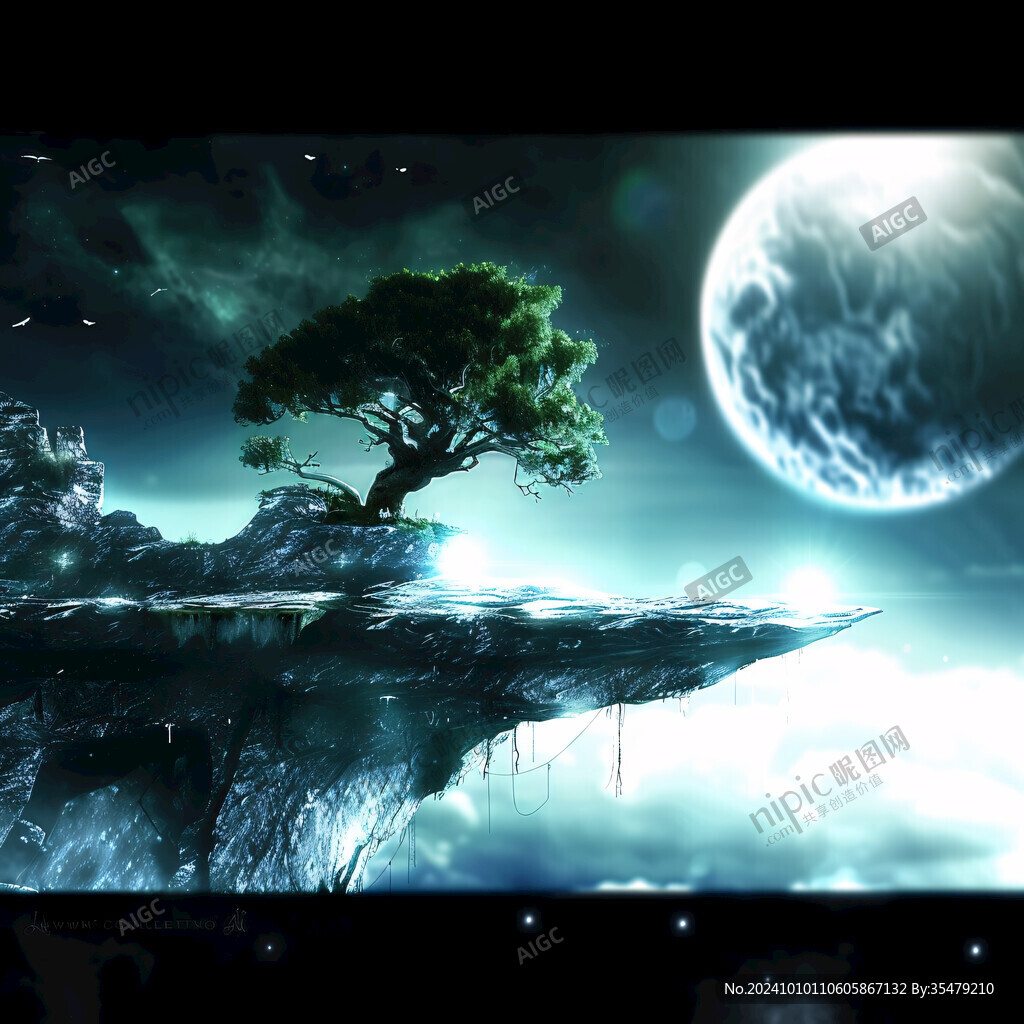 梦幻夜晚立体画