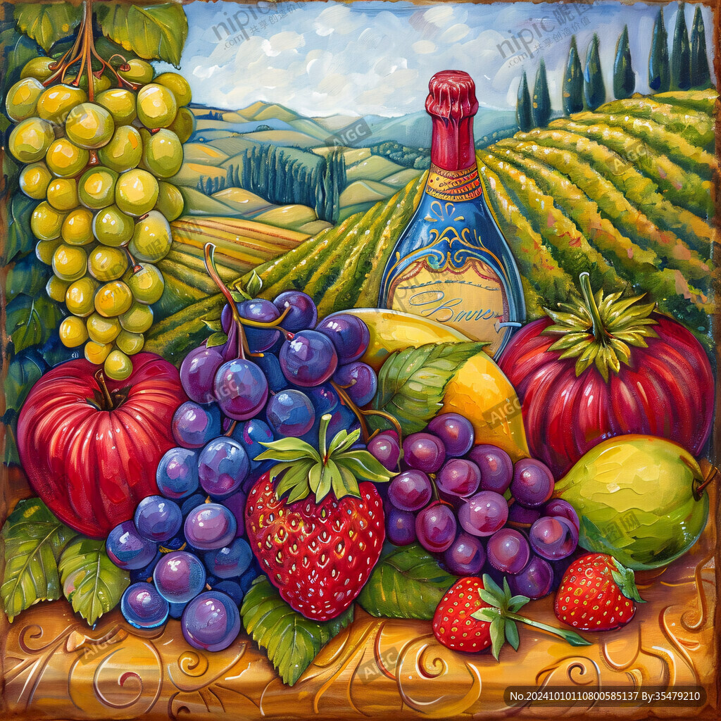 欧式水果油画