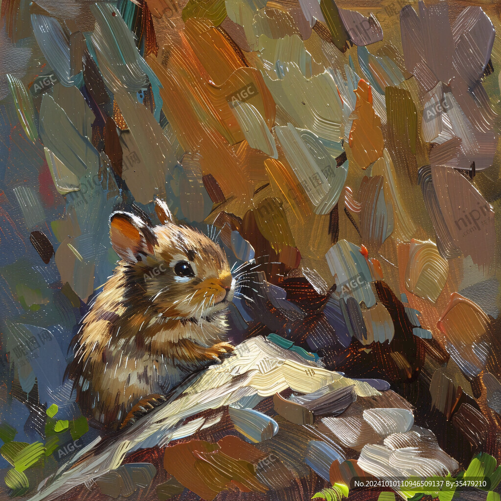 动物水彩画动物油画