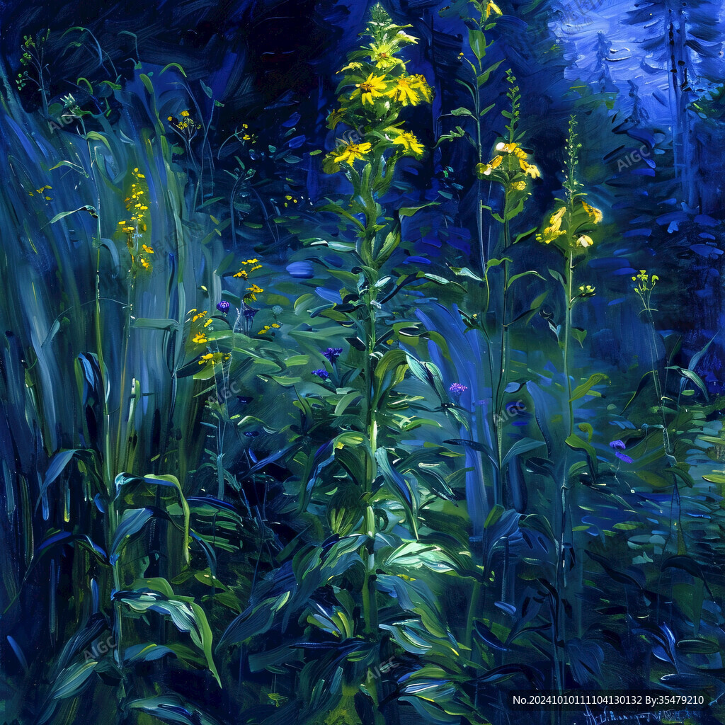 雷诺花园中的芦荟油画