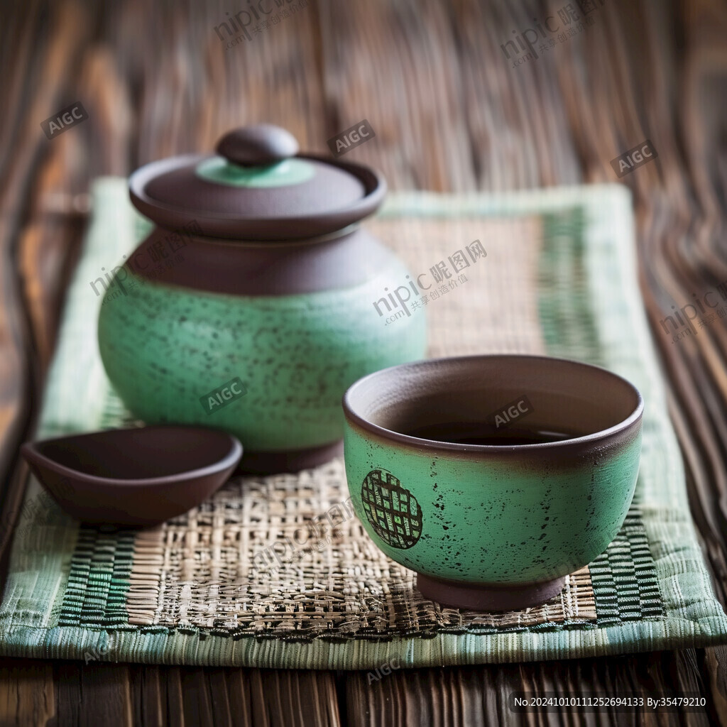 绿色杯子茶器