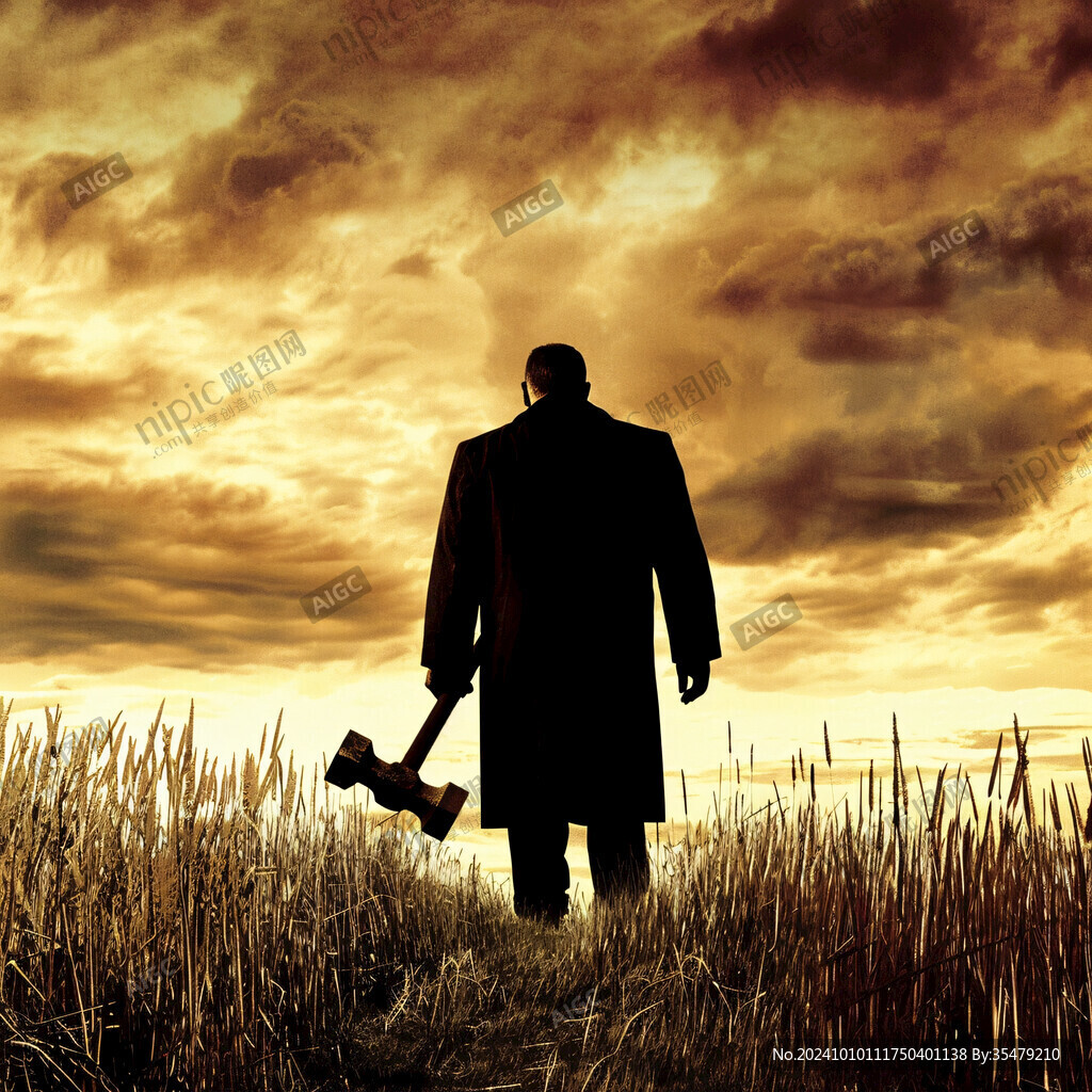 夕阳下的独行者