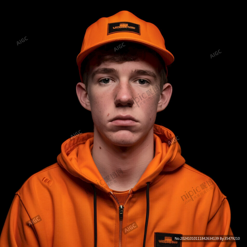 戴帽子黄色鸭舌帽