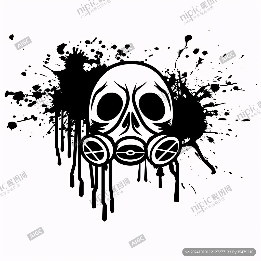 防毒面具logo设计