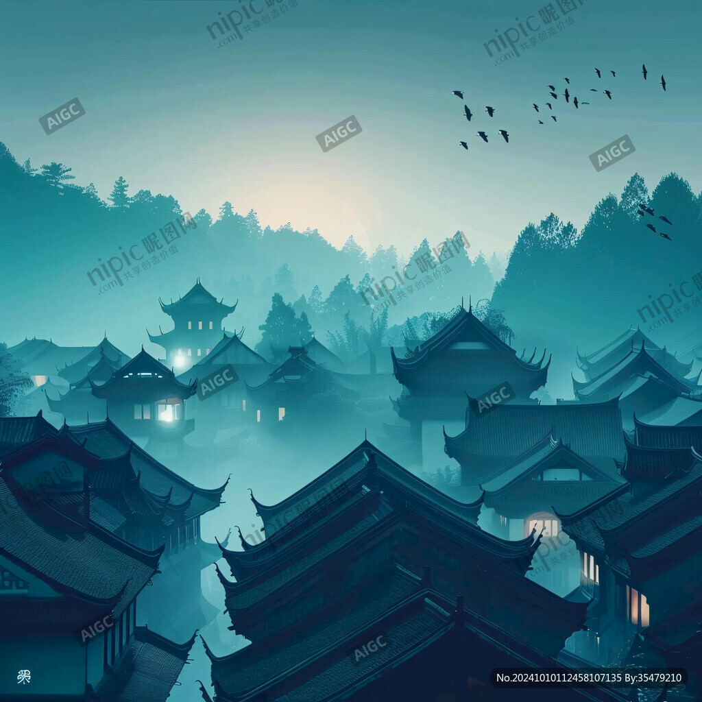 土家族城市插画