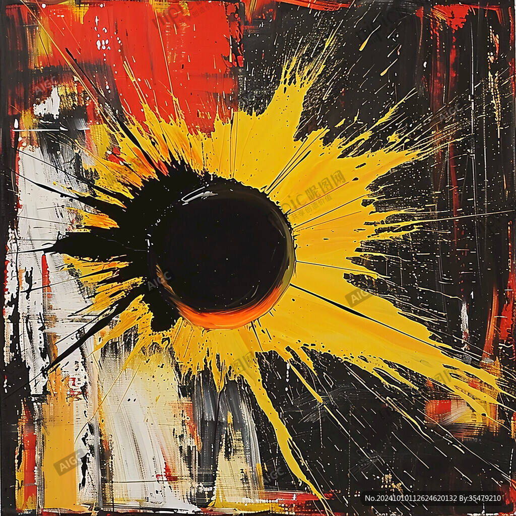葵花抽象画