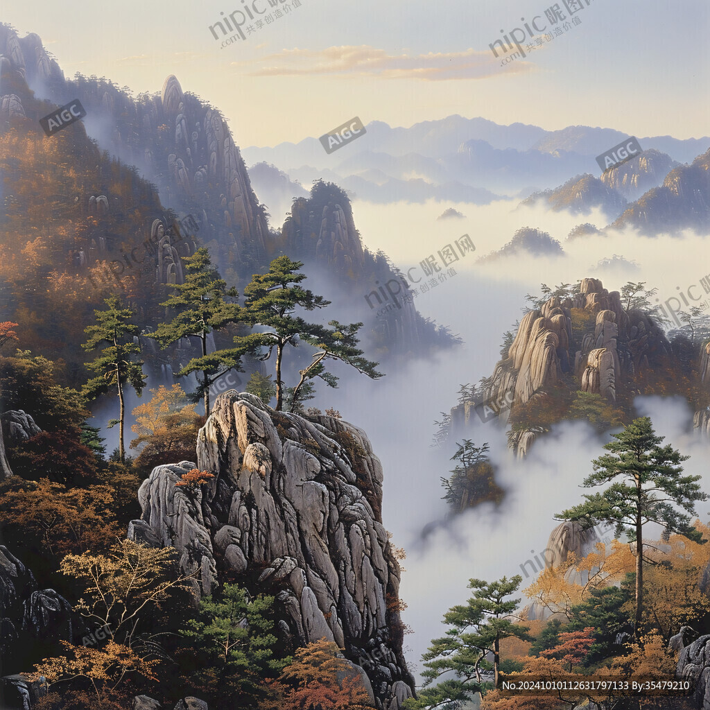 九华山酒店装饰画