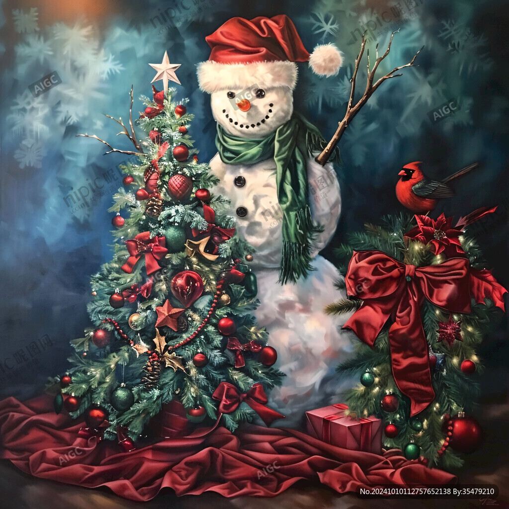 圣诞节油画