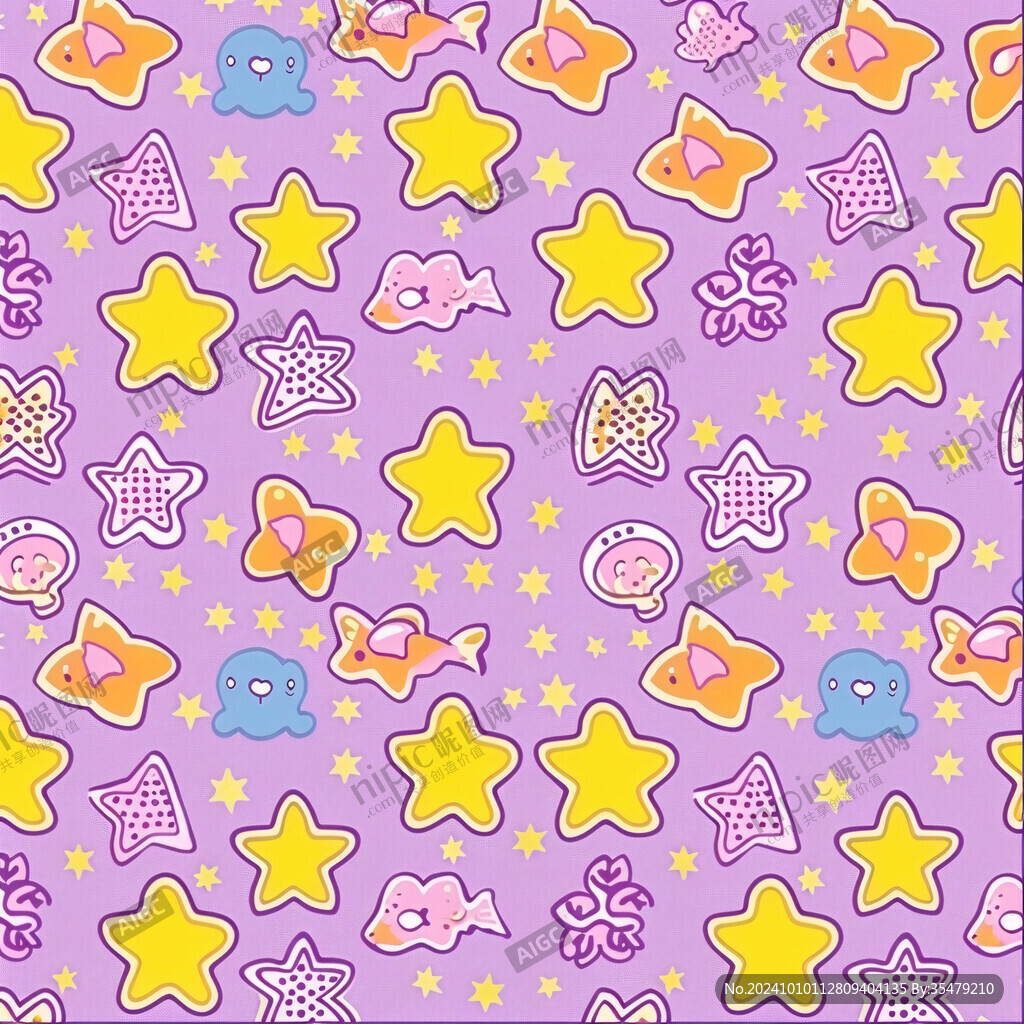 壁纸儿童卡通幻彩星星