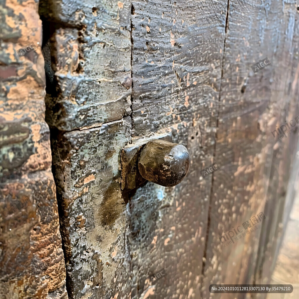 古代的木门铜钉