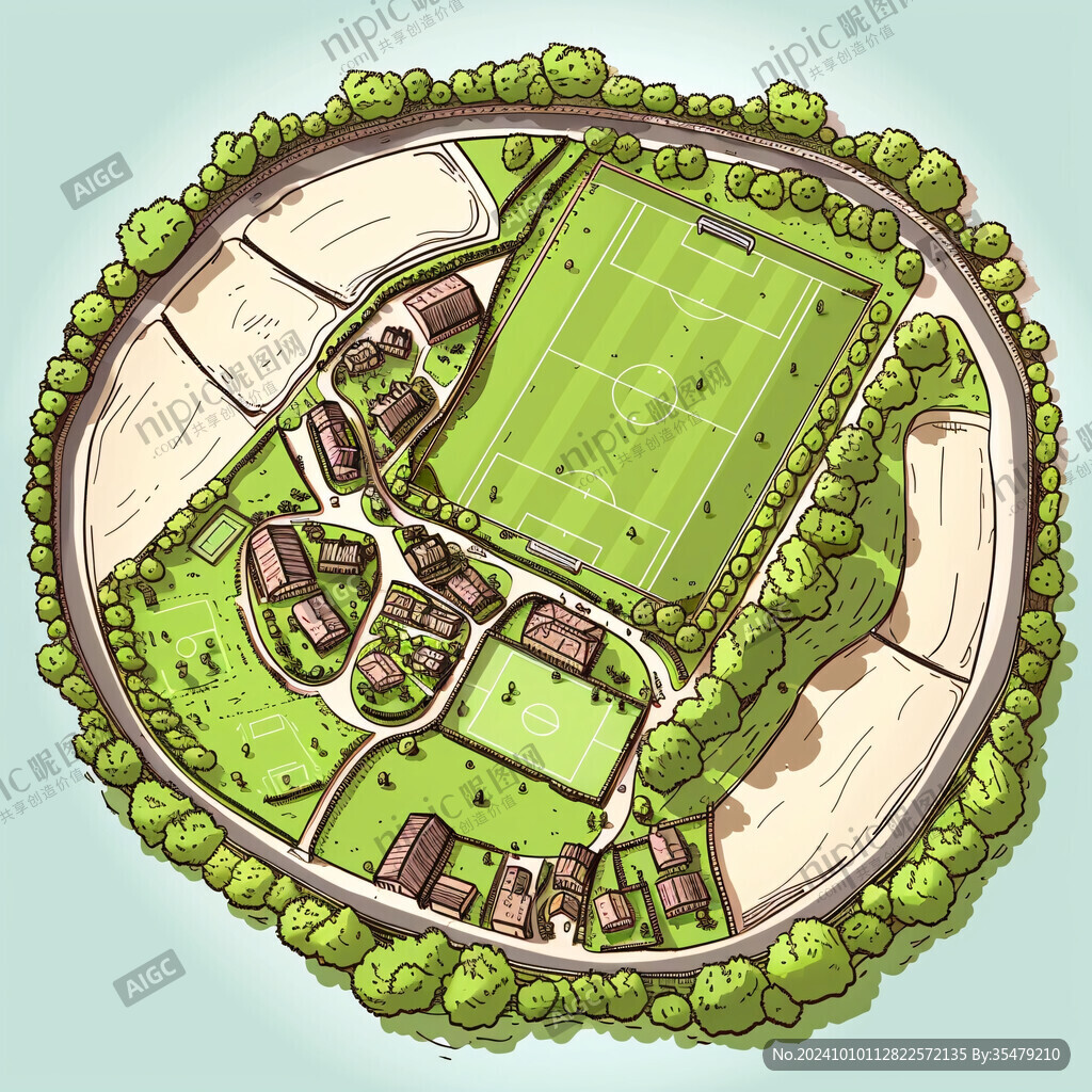 足球场插画