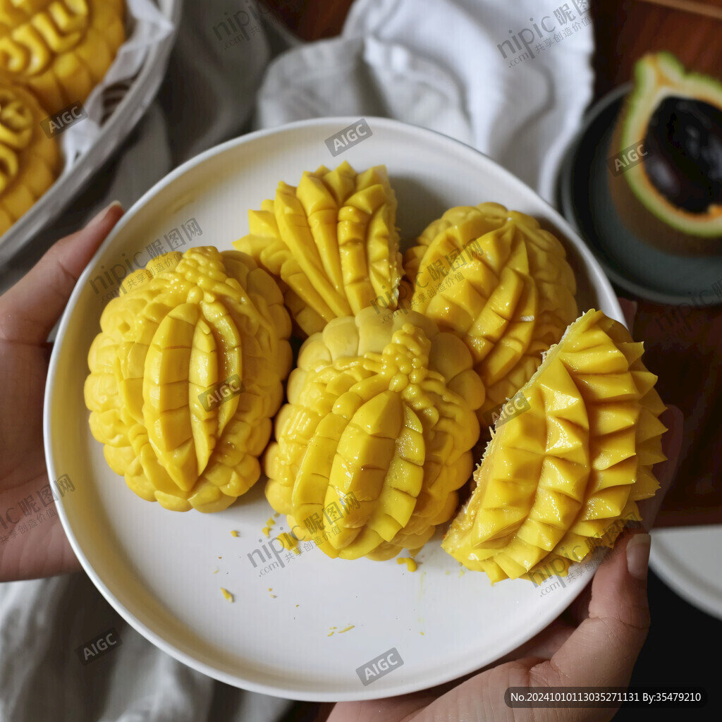 菠萝造型馒头