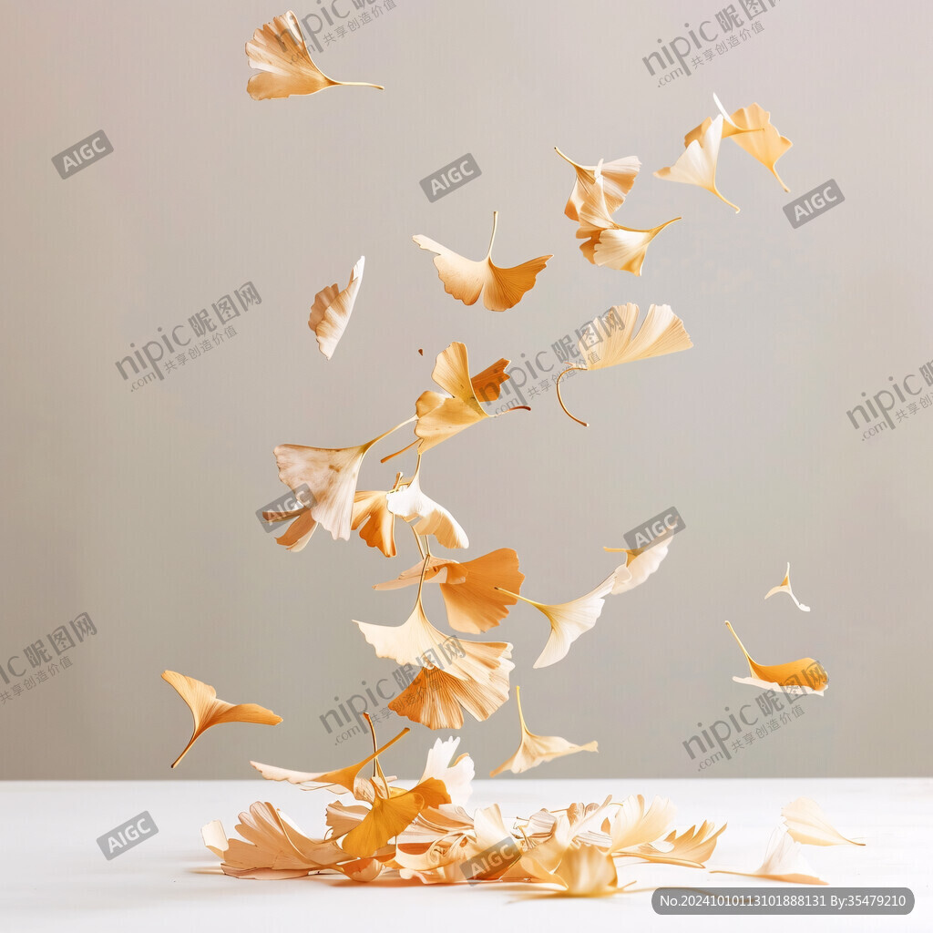 轻奢银杏叶装饰