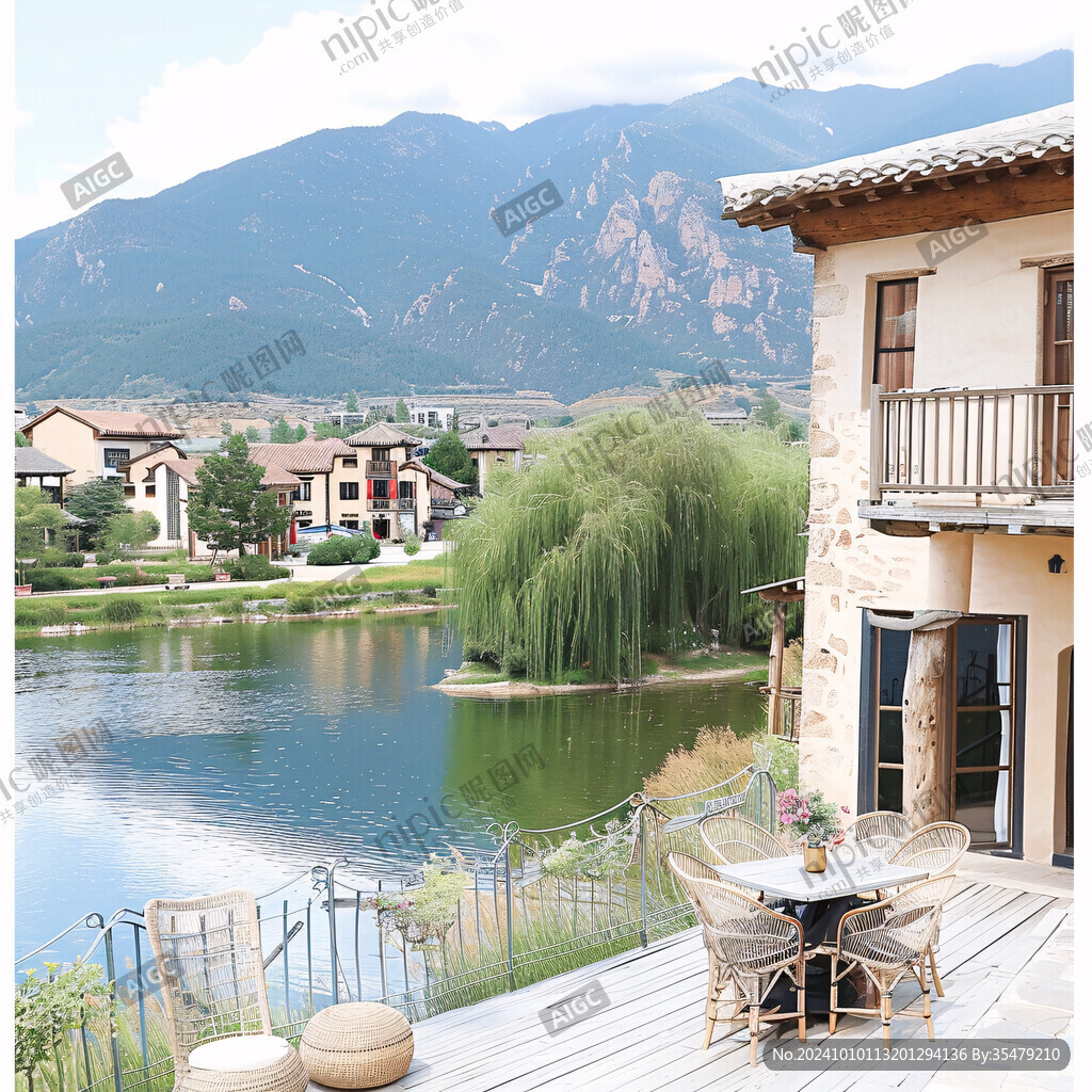 房地产深山湖水人家