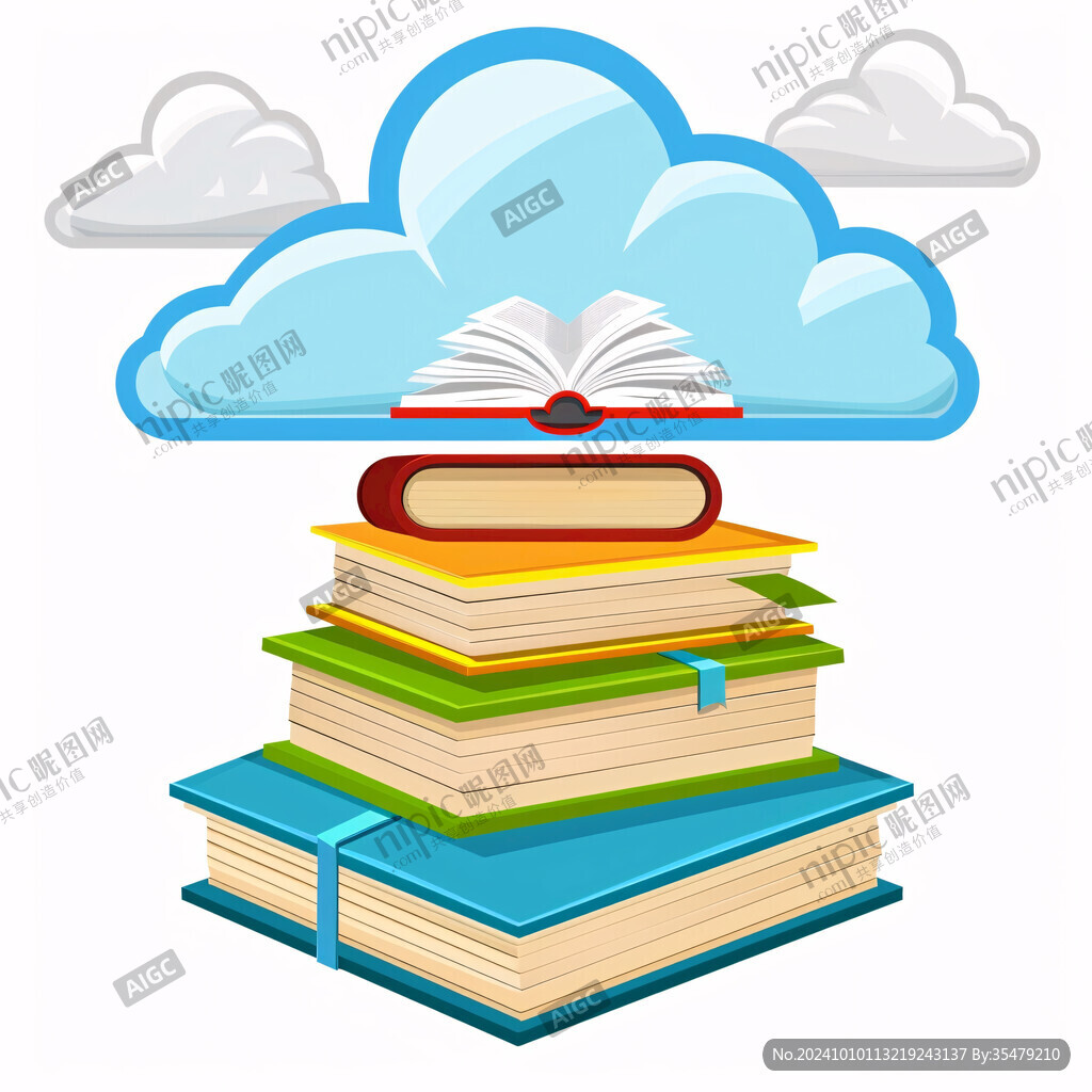 科技书籍卡通图案