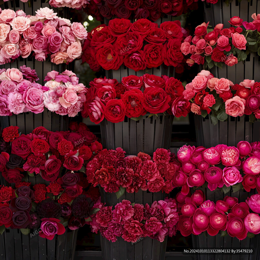 欧洲超市鲜花柜台