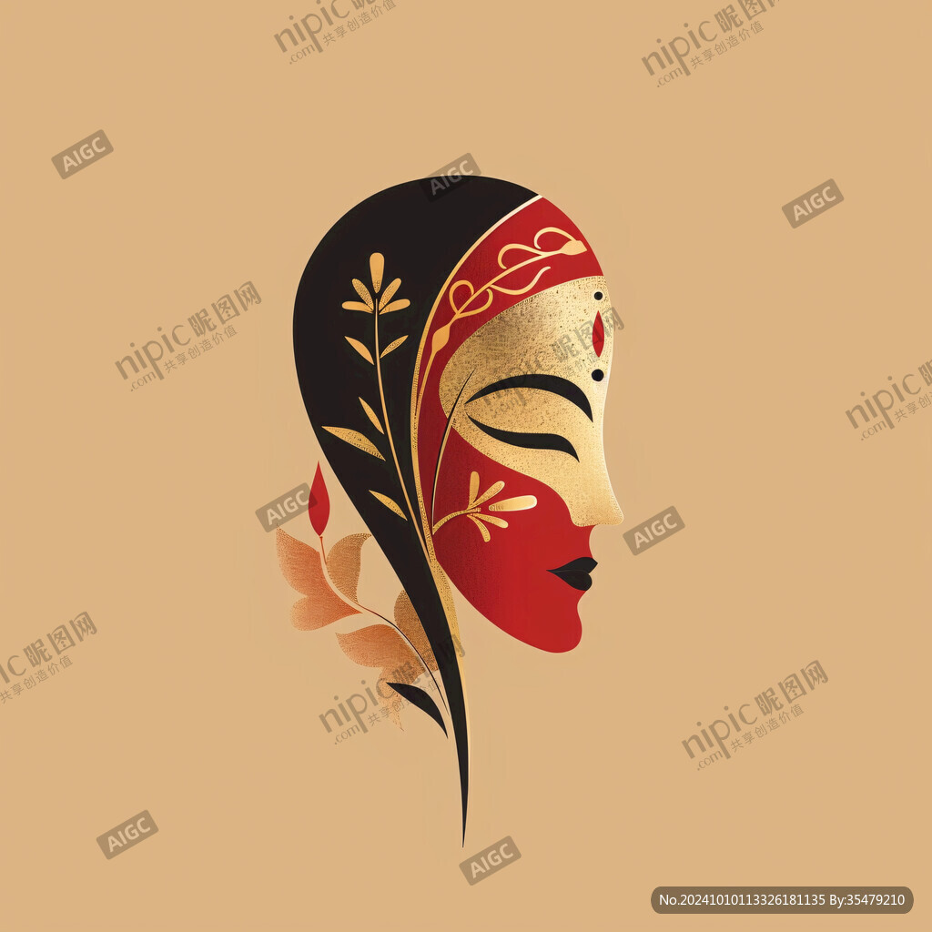 中国风戏剧花旦标志