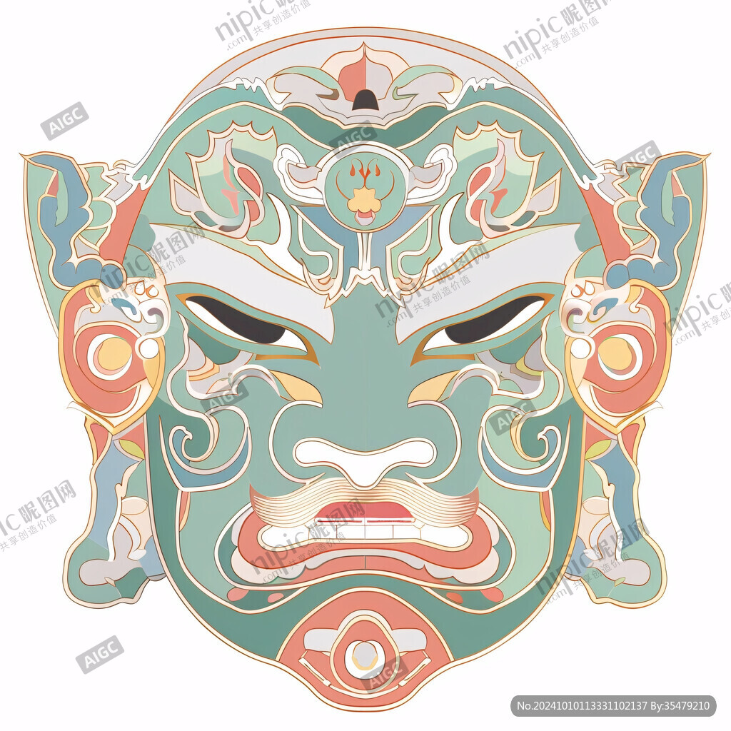 京剧脸谱门神人物