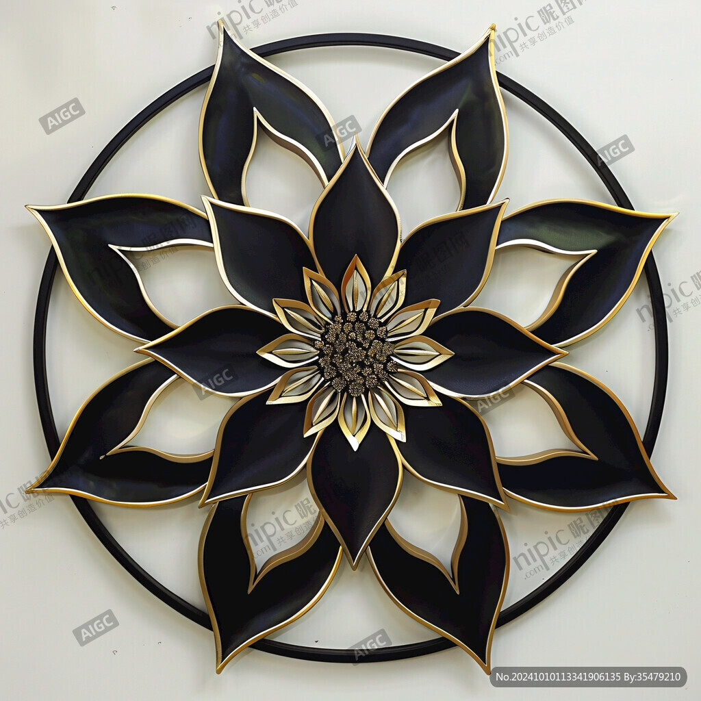 画金边陶瓷花片