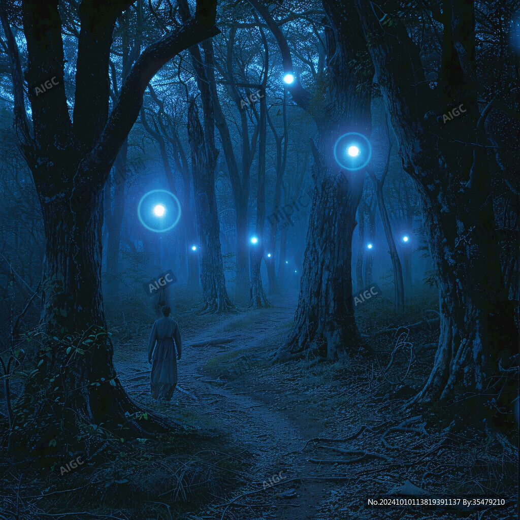 树木亮化奇幻森林