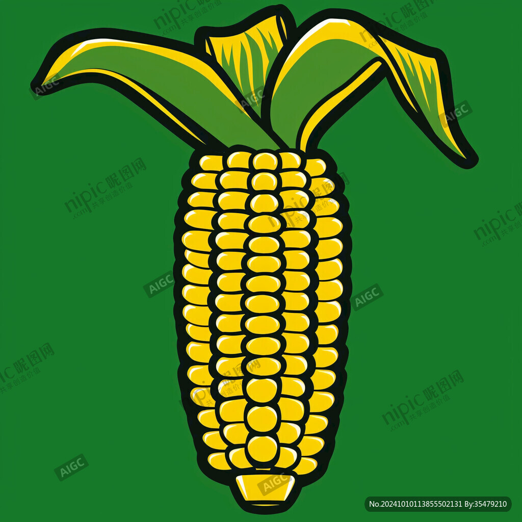 手绘卡通玉米
