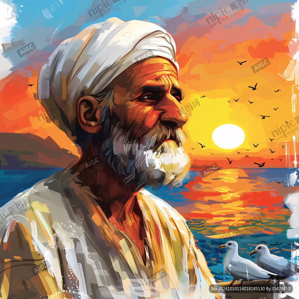 维吾尔族男插画