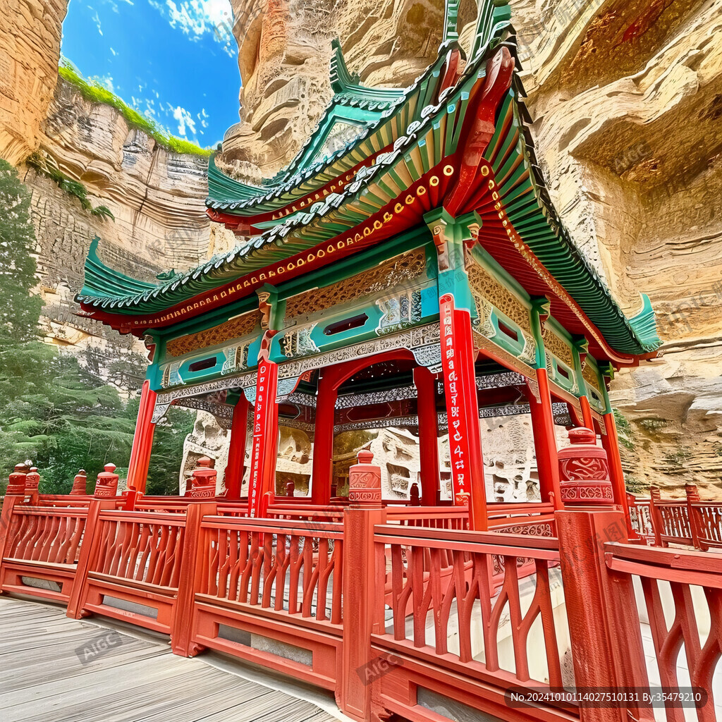 羚羊峡栈道牌坊