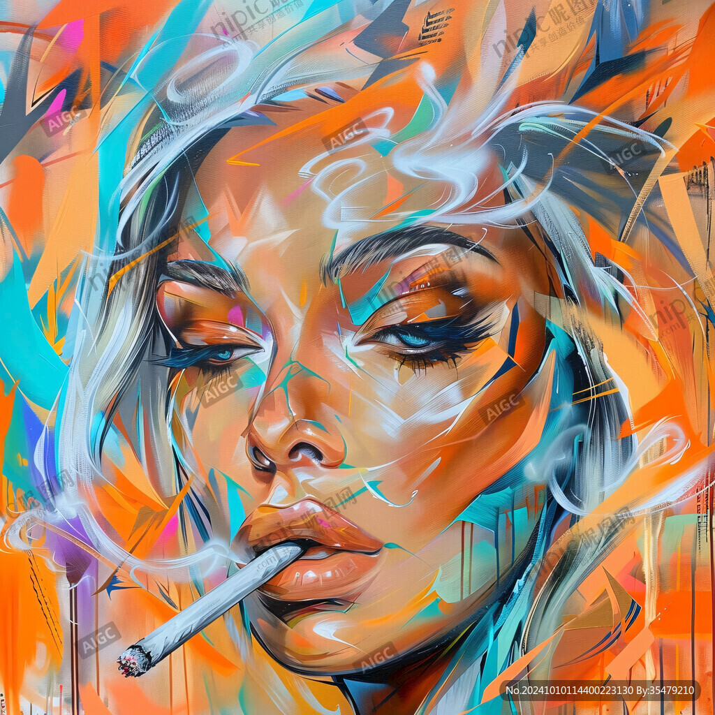 潮流插画美女人物插画