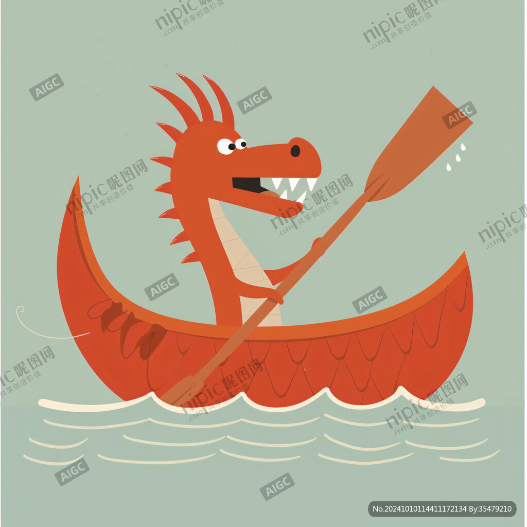 卡通龙舟设计