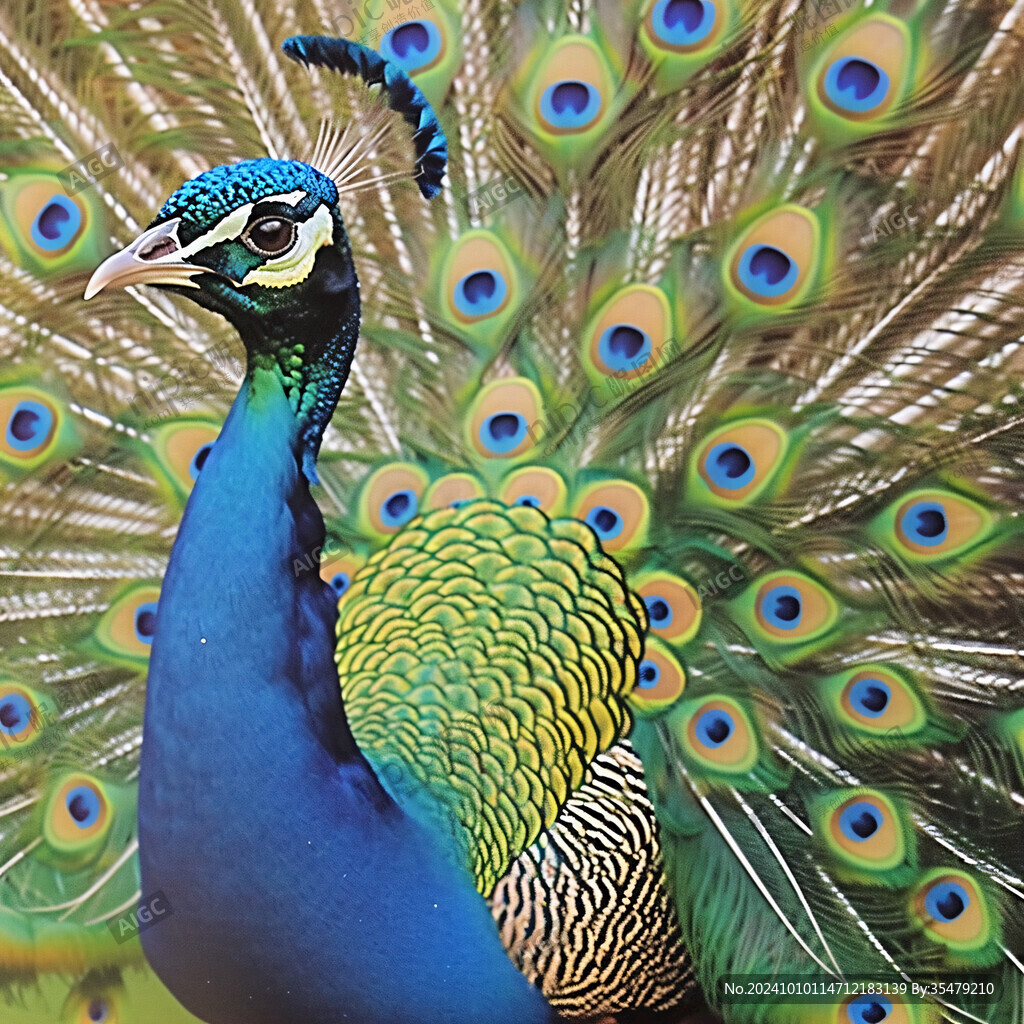 3d立体孔雀花鸟