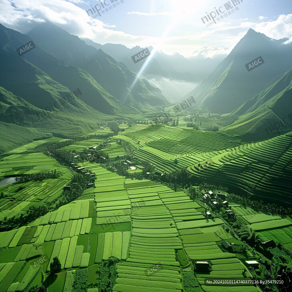 山川河流高原农田