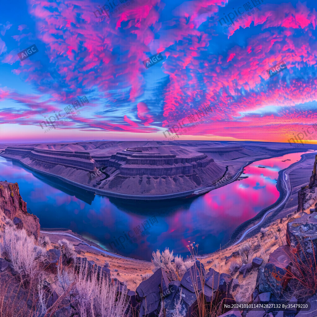 尼尔基水利枢纽之晨